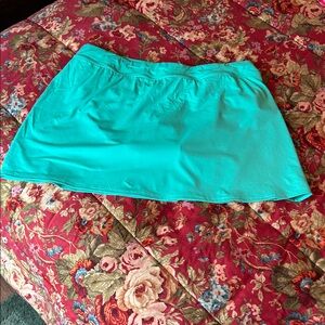 Lands' End vibrant sea foam green swim skort